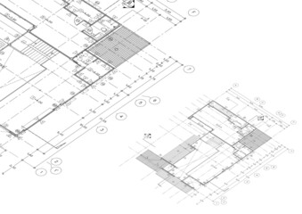 Floor plan designed building on the drawing.