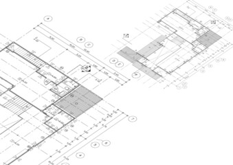 Floor plan designed building on the drawing.