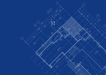 Floor plan designed building on the drawing.