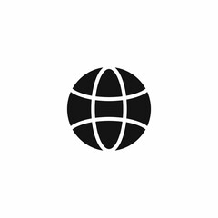 Globe or internet icon. Vector illustration for graphic design, Web, UI, app.