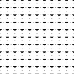 Square seamless background pattern from black watermelon piece symbols are different sizes and opacity. The pattern is evenly filled. Vector illustration on white background
