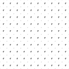 Square seamless background pattern from geometric shapes are different sizes and opacity. The pattern is evenly filled with small black palm trees symbols. Vector illustration on white background