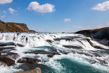 Fototapeta na wymiar Gullfoss Waterfalls Iceland 2021