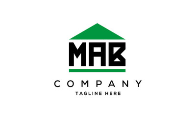 Fototapeta premium MAB three letter house for real estate logo design