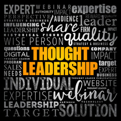 Naklejka na ściany i meble Thought Leadership word cloud, business concept background