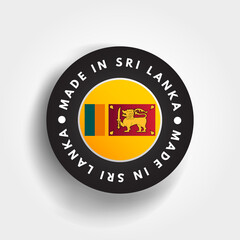 Made in Sri Lanka text emblem badge, concept background