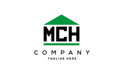 MCH three letter house for real estate logo design