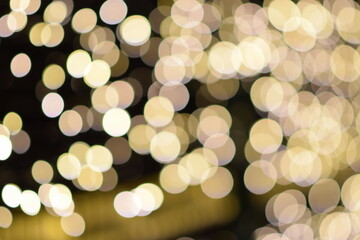 abstract bokeh background  background without focus golden lights christmas garland