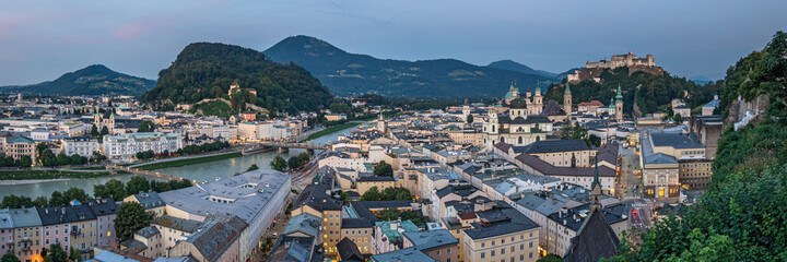 Salzburg in der Dämmerung