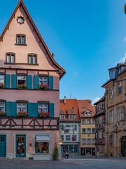 Fototapeta na wymiar Gebäude in der Historischen Altstadt von Bamberg