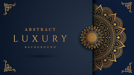 Luxury ornamental golden mandala pattern background. Vector decorative golden floral illustration.