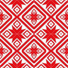 Seamless Jpg Background With Red White Background Geometric Pattern Repeating Background Suitable for destroying fabrics, textile patterns, wallpaper.