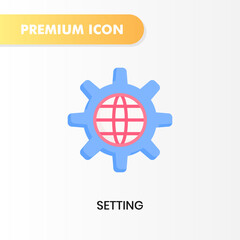 setting icon for your website design, logo, app, UI. Vector graphics illustration and editable stroke. setting icon flat design.