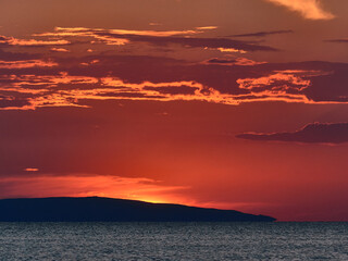 Sunset at sea.