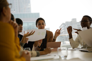 Business people brainstorming in conference room