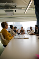 Business people brainstorming in conference room