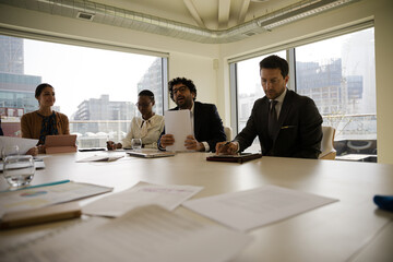 Business people brainstorming in conference room