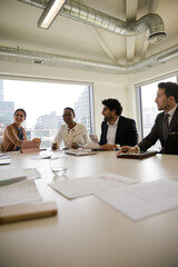 Business people brainstorming in conference room
