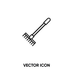 Rake vector icon. Modern, simple flat vector illustration for website or mobile app.Garden rake symbol, logo illustration. Pixel perfect vector graphics	
