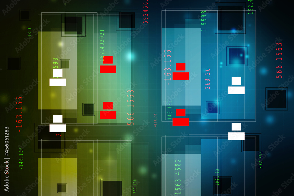 Aufkleber 2d digital abstract business networking background