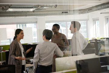 Business people brainstorming in office
