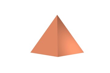 figure form primitive pyramid 3d rendering white background