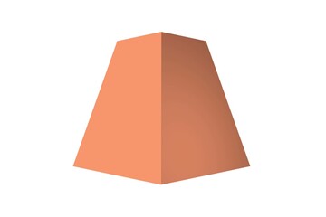 figure form pyramid no apex 3d rendering white background