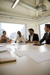 Business people brainstorming in conference room