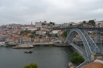 Fototapeta na wymiar over the rooftops of Porto in Portugal