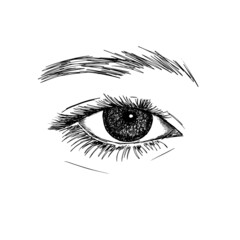 Fototapeta premium Handmade eye shading. Vector illustration