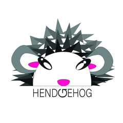 Little stylized mouse, hare and hedgehog