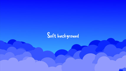 Vector 3D abstract background with paper cut shape. Colorful blue carving art. Paper craft Antelope canyon landscape with soft gradient colors. 