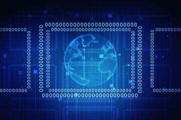 2d illustration world map abstract background
