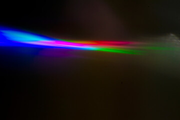 Decomposition of reflected light on dvd surface, reflected color detail.