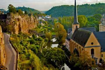view of the luxembourg city in luxembourg Europe - obrazy, fototapety, plakaty