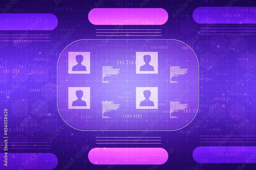 Poster 2d digital abstract business networking background