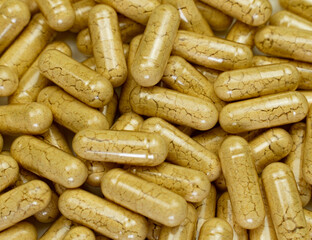 Haufen Tabletten, Tabletten, Pillen, Kapseln, Viele Tabletten, Kapseln gehäuft