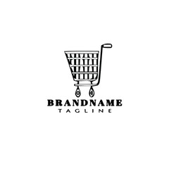 shopping cart cartoon logo icon design template isolated vector illustration