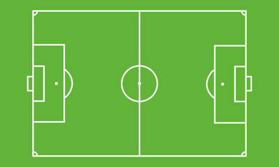 Green grass field background. Vector Football - Soccer Field