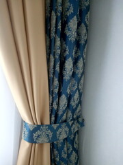 elegant curtains on the window, interior details