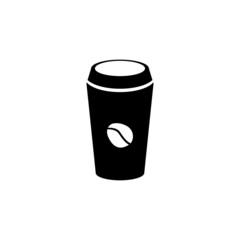 Coffee cup icon on white background. Graphic elements. Trendy flat isolated symbol, sign for: illustration, outline, logo, mobile, app, emblem, design, web, dev, site, ui, gui, ux. Vector EPS 10