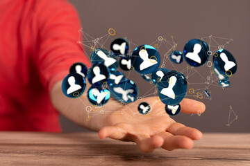 conference team work connection digital concept
