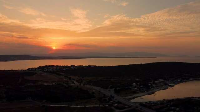 Pasalimani Bay in Cesme Town of Turkey