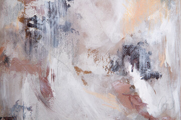 Nonfigurative art. Closeup view of a modern painting beautiful brushwork texture, pattern and colors.	