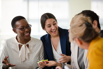 Business people brainstorming in relax zone