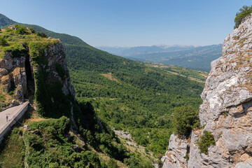 Molise, Italy. Glimpses of summer. View from the village of Pescopennataro