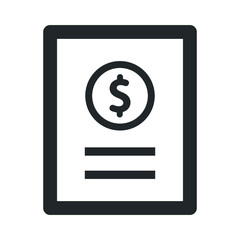 financial document icon design vector
