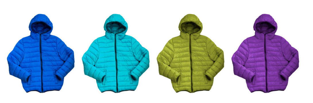 colored jacket isolated on white background