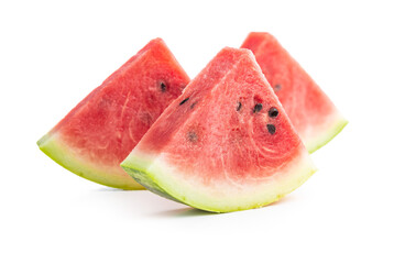 Red sliced watermelon. Pieces of red melon.