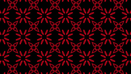 Abstract red geometric seamless pattern background. Psychedelic Colorful VJ background. Disco Abstract Motion Background. Kaleidoscope effect